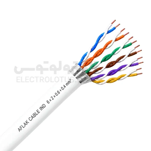 کابل مخابراتی شش زوج 0/6 هوایی فویلدار افلاک الکتریک