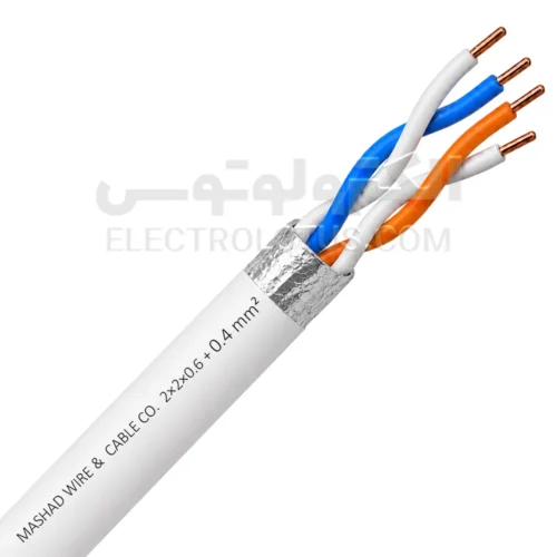 کابل مخابراتی دو زوج 0.6 هوایی فویلدار سیم و کابل مشهد